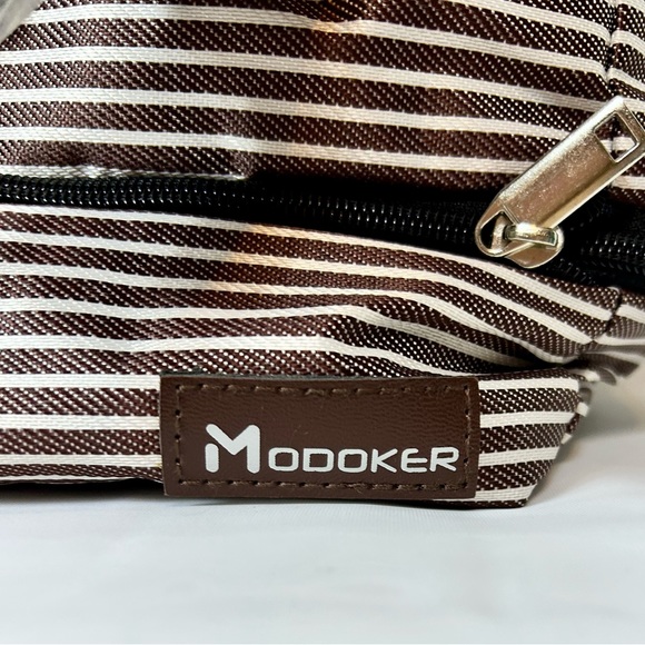 New Brown and White Modoker Expandable Leakproof Lunch Bag - Picture 5 of 9